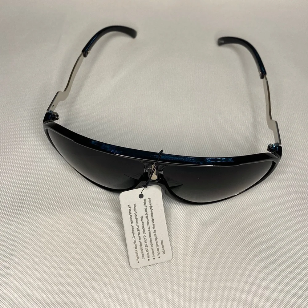 Fashion Sunglasses Black and Silver - Picture 1 of 4
